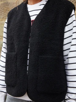 Noir - Gilet Borg réversible Threadbare