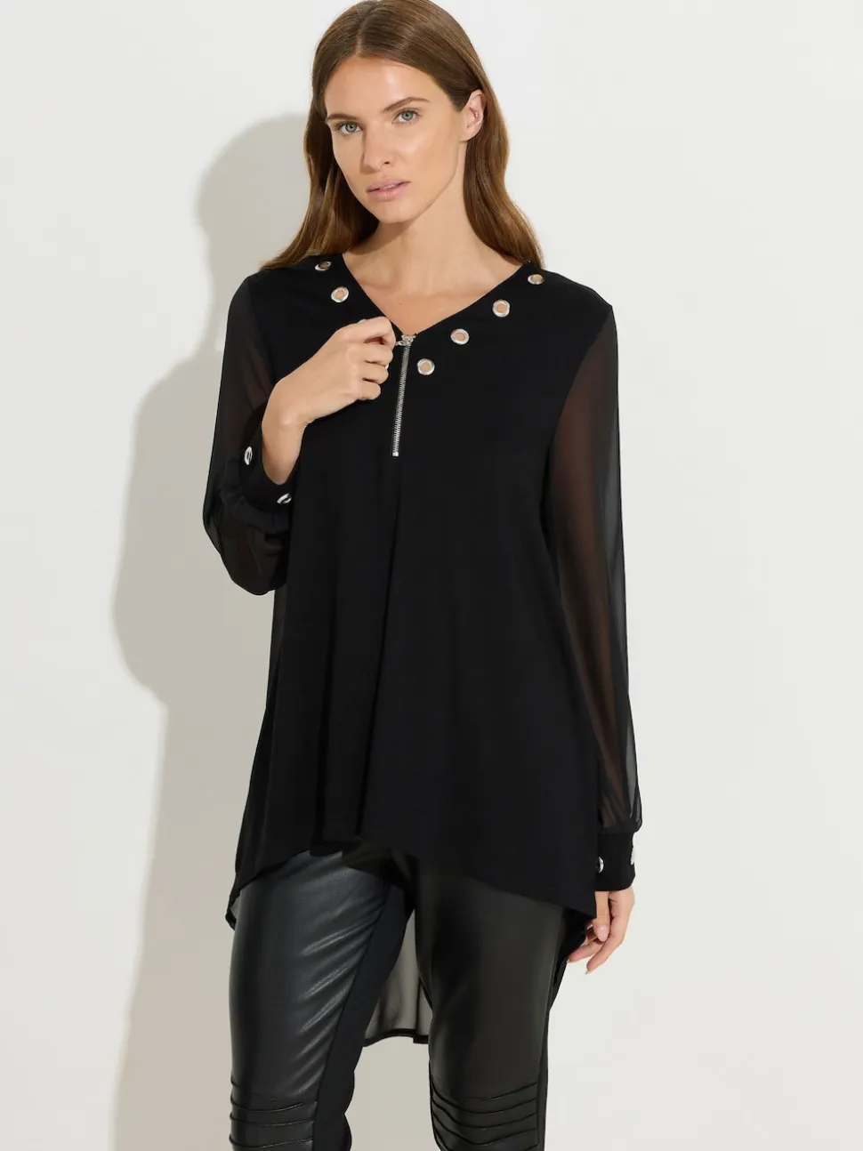 Noir - Haut à œillets zippés Star By Julien Macdonald
