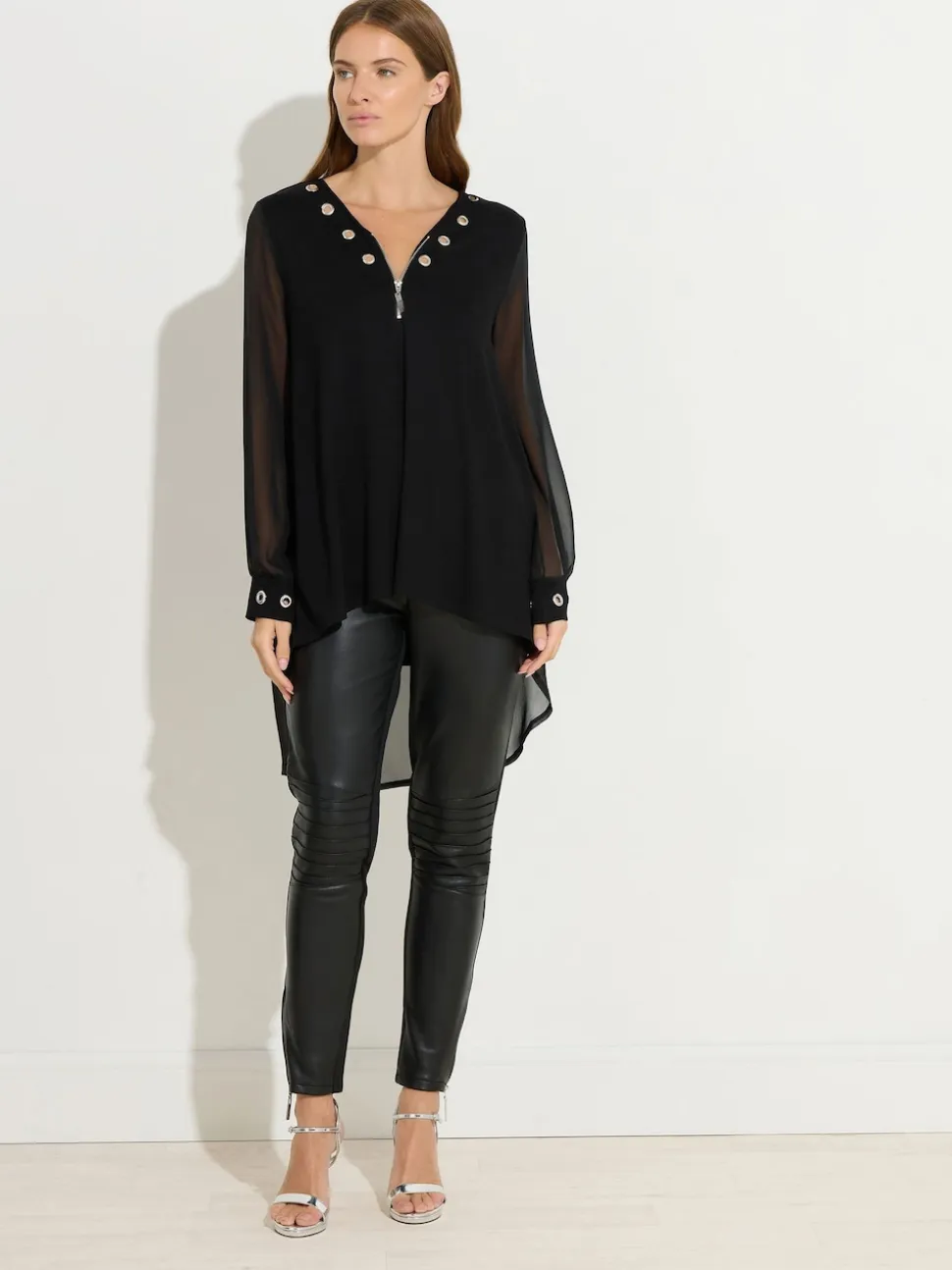 Noir - Haut à œillets zippés Star By Julien Macdonald