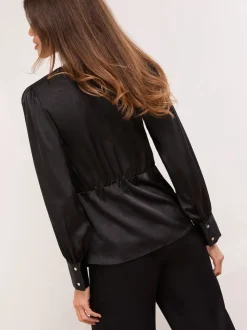 Noir - Haut cache-cœur Lipsy Satin hardware
