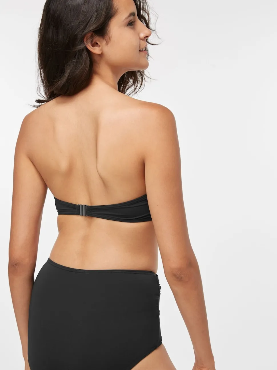 Noir - Haut de bikini bandeau filaire