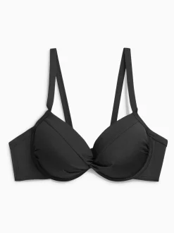 Noir - Haut de bikini rembourré à armatures gainant