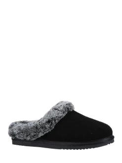 Noir - Hush Puppies Amara Chaussons d'hiver doublés de fausse fourrure