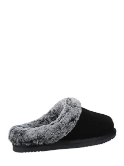 Noir - Hush Puppies Amara Chaussons d'hiver doublés de fausse fourrure