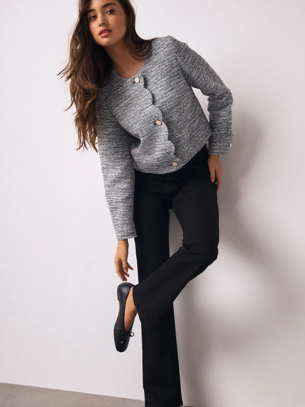 Noir - Jean bootcut Extensible taille Milieu