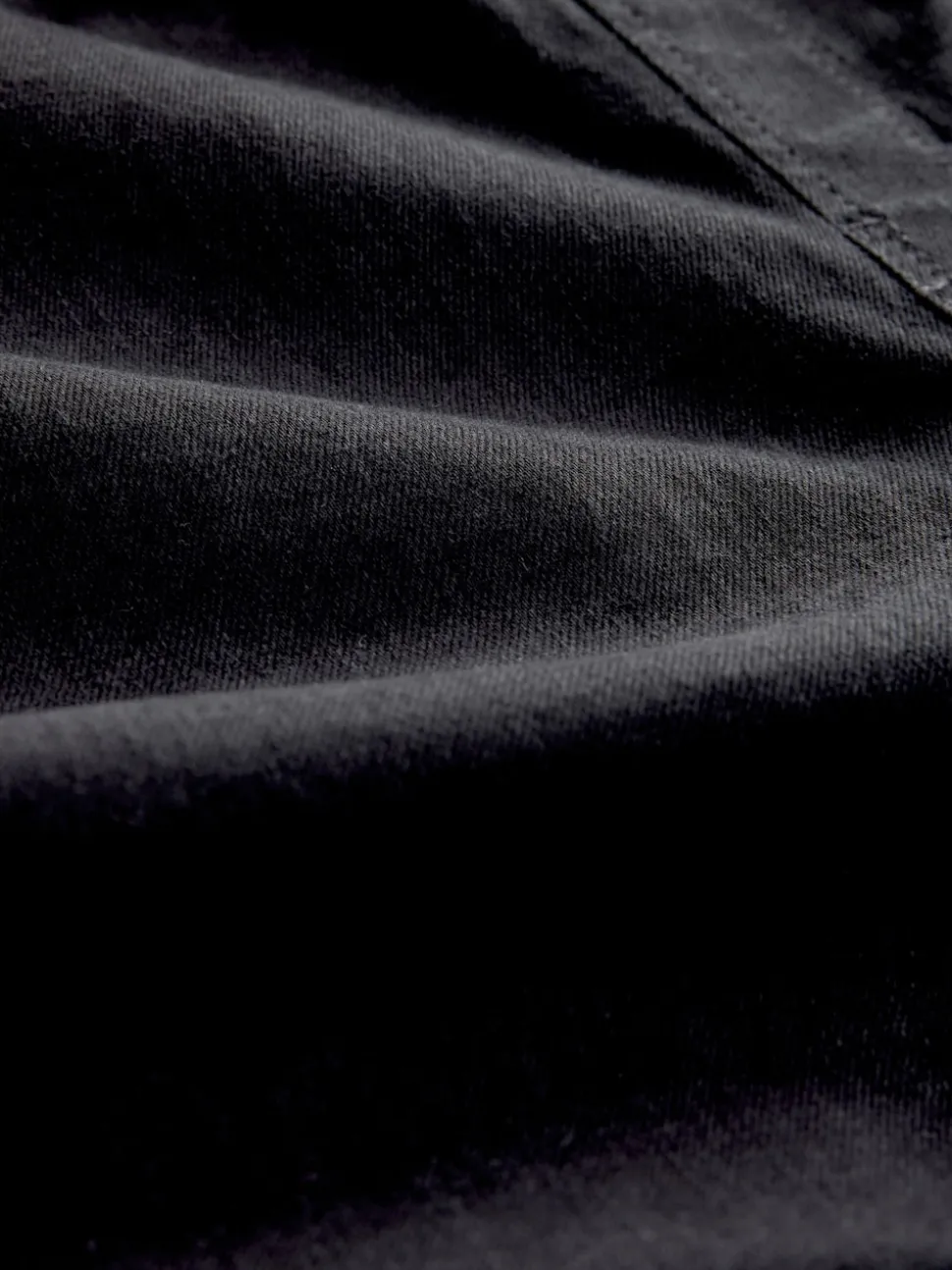 Noir - Jean extensible à enfiler à jambe large taille haute