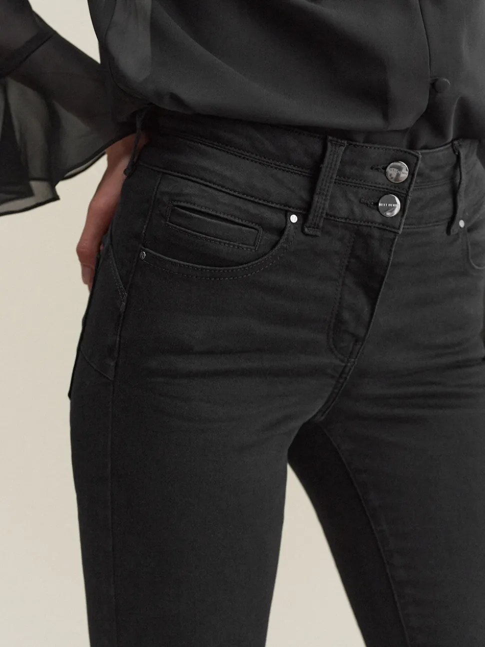 Noir - Jean skinny coupe slim à effet rehausseur