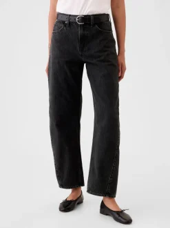 Noir - Jeans barrique taille haute Gap