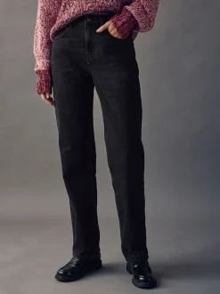 Noir - Jeans de jambe droite