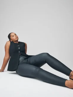 Noir - Jeans skinny enduit de Denim Hourglass