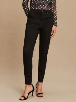 Noir - Jeans skinny extensible taille milieu