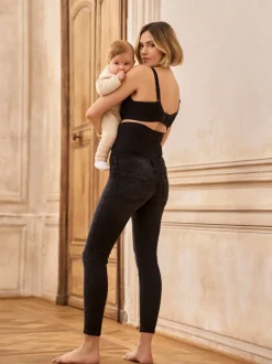 Noir - Jeans skinny Seraphine Premium en tissu bio post-grossesse