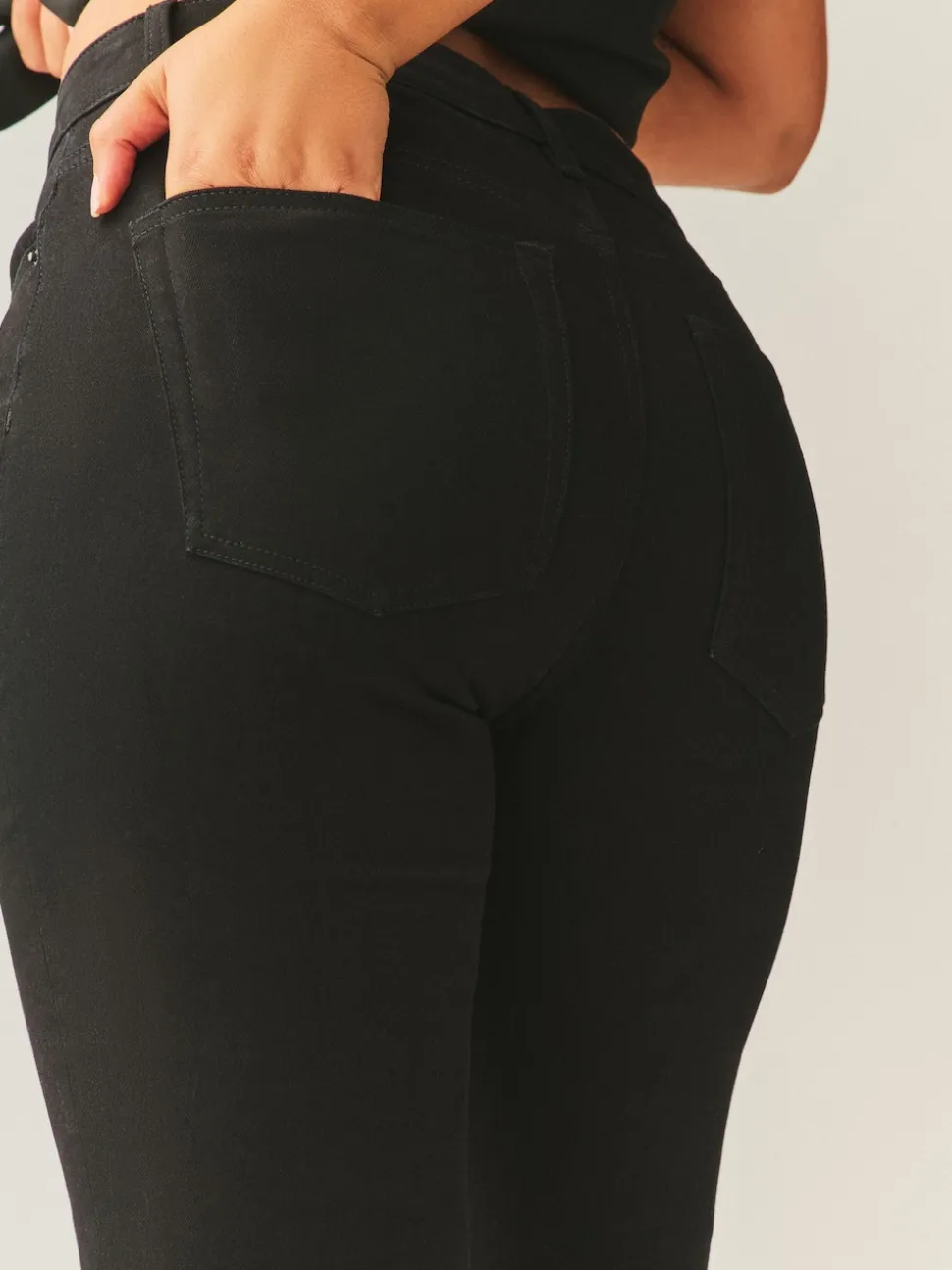 Noir - Jeans skinny taille mi-haute Hourglass