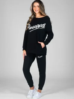Noir - Joggers Skinny Zip à l'ananas