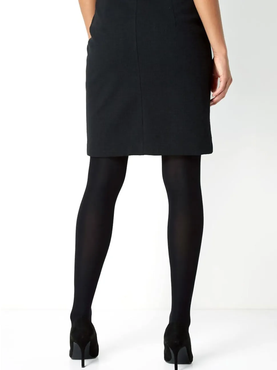 Noir - Jupe courte Roman en jersey texturé