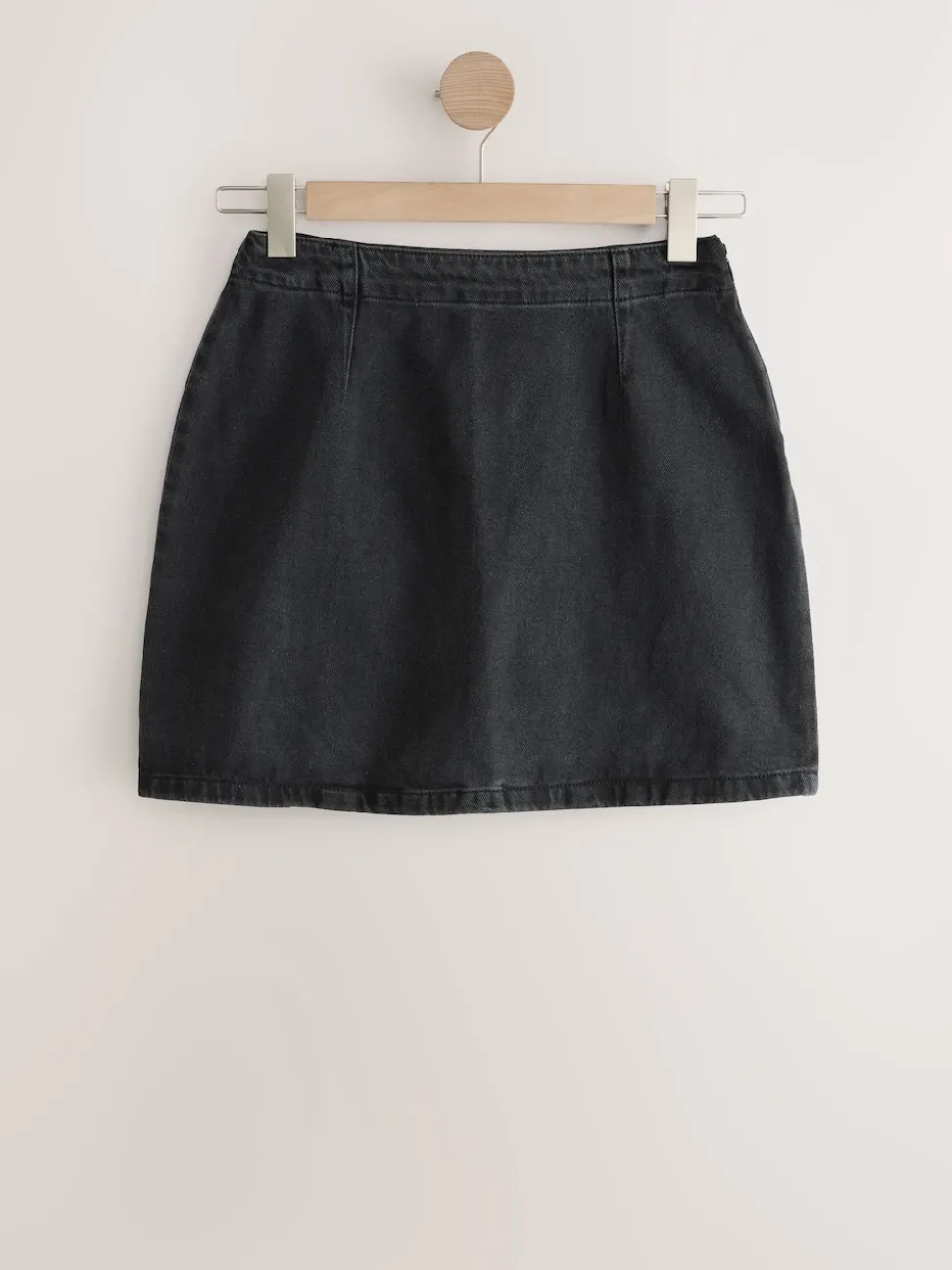 Noir - Jupe en jean mini sablier