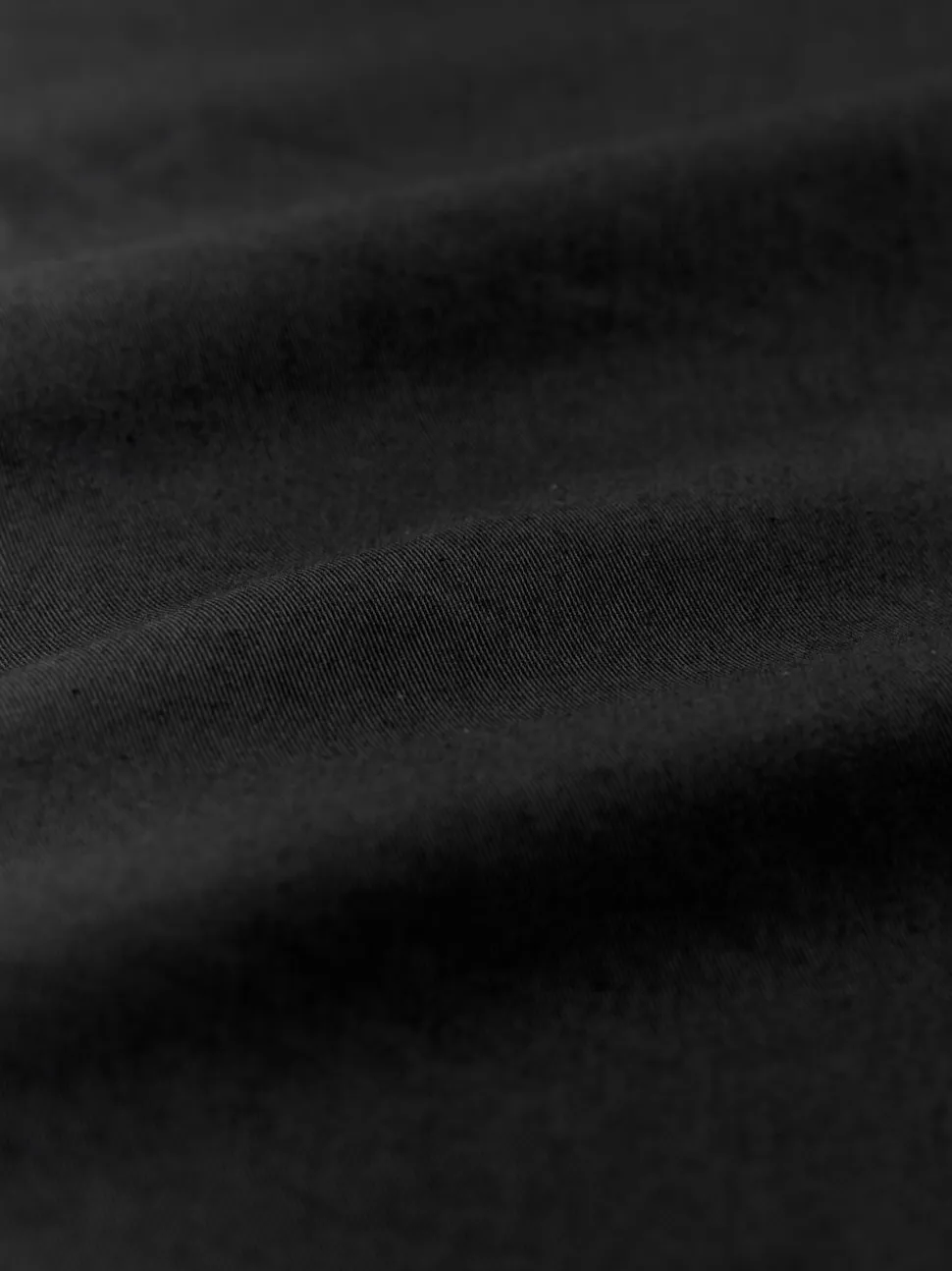Noir - Jupe mi-longue en coton Blend à taille élastique