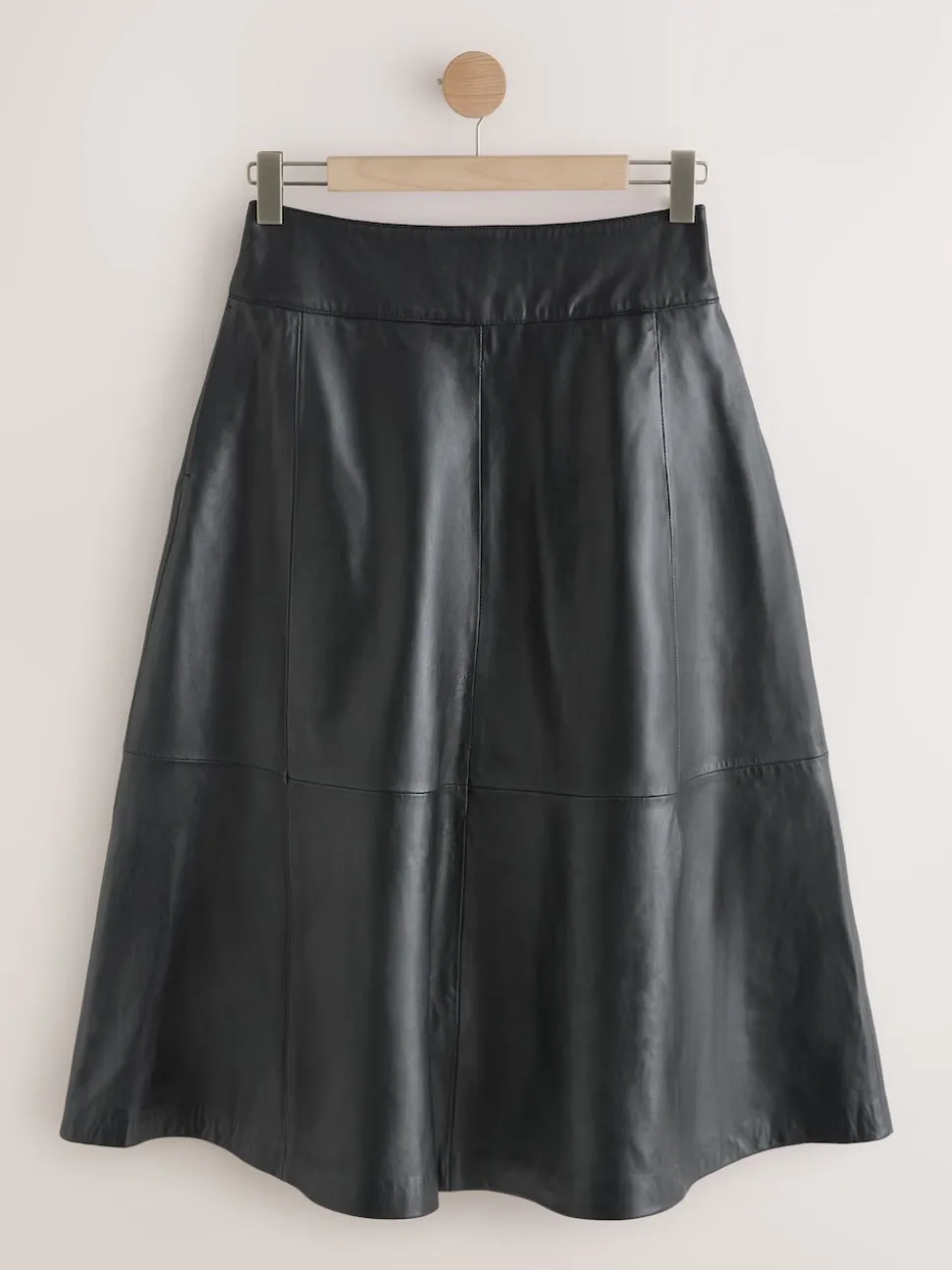 Noir - Jupe N. Premium en cuir véritable