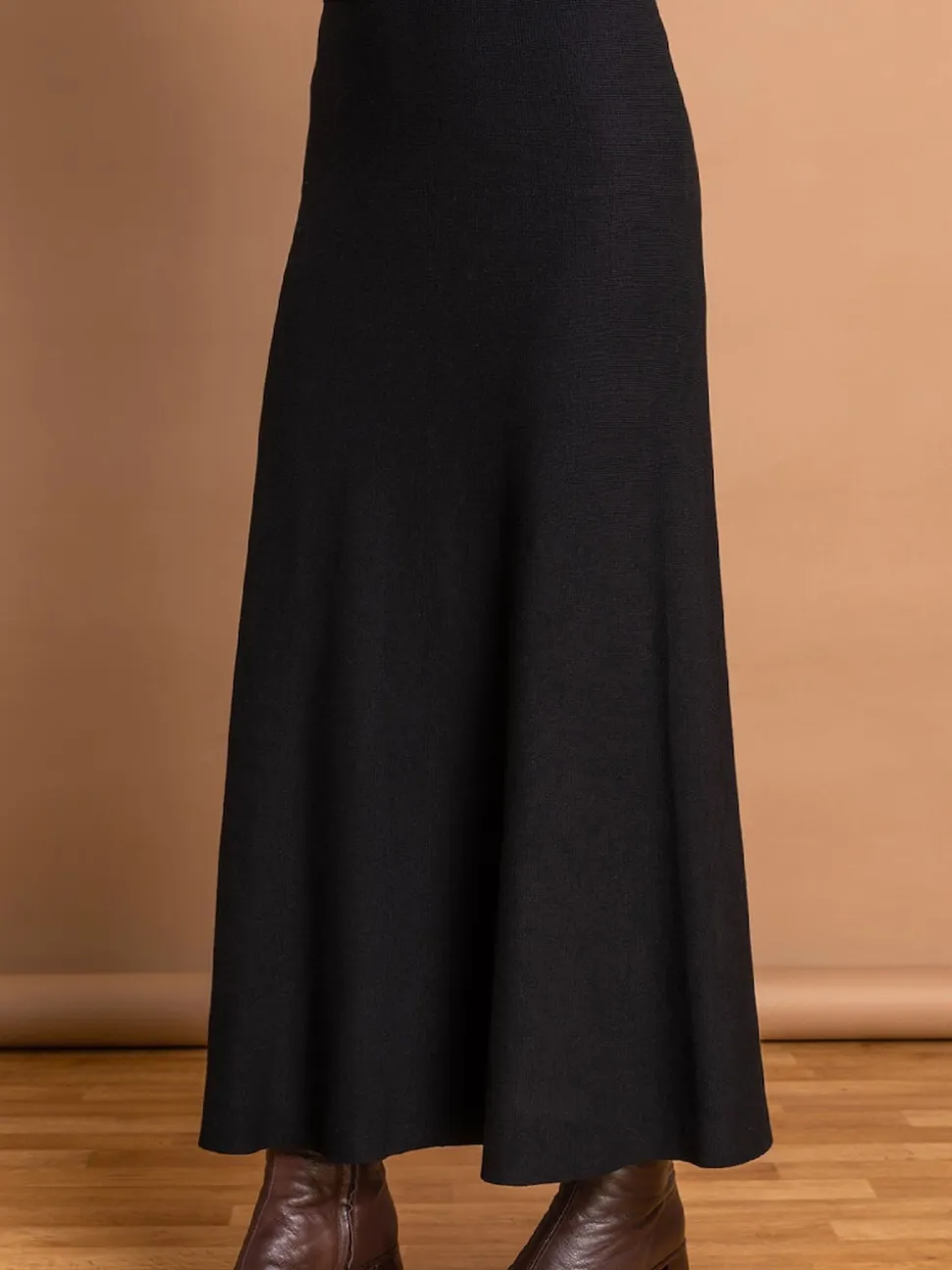 Noir - Jupes Roman en maille extensible mi-longues
