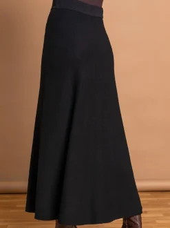 Noir - Jupes Roman en maille extensible mi-longues