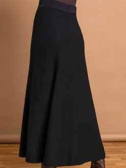 Noir - Jupes Roman en maille extensible mi-longues