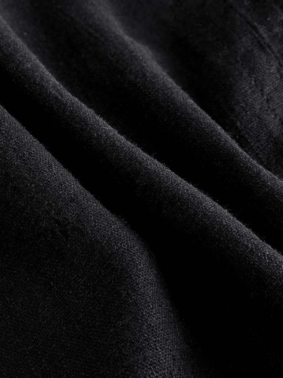 Noir - Jupes-culottes en lin mélangé à taille nouée