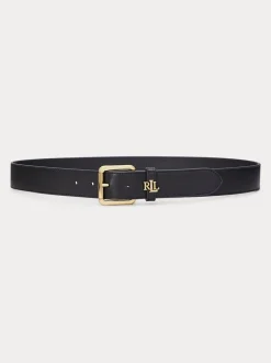 Noir - Lauren Ralph Lauren 3.2cm Ceinture en cuir à logo
