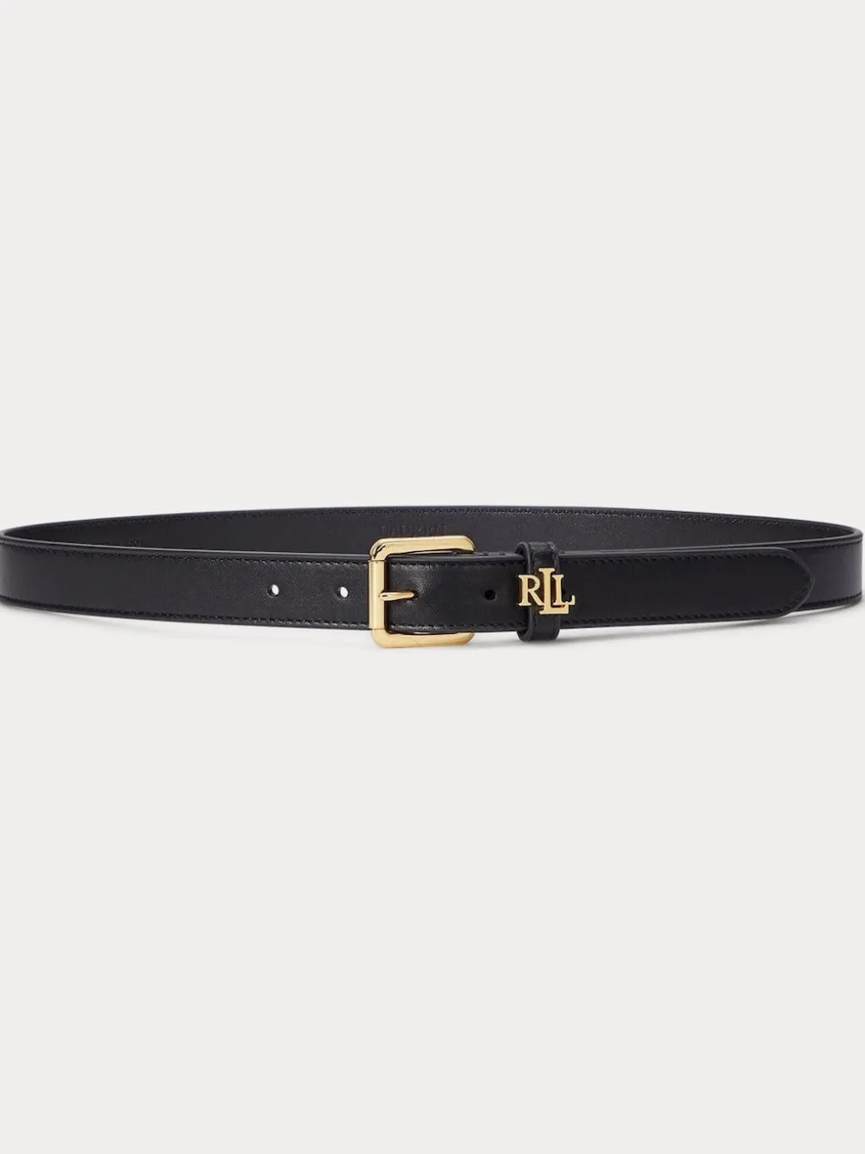 Noir - Lauren Ralph Lauren 2.5cm Ceinture réversible en cuir galet à logo