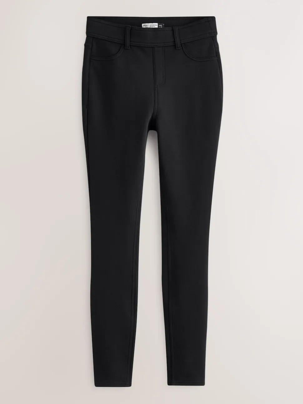 Noir - Legging en denim en jersey confortable à poignée chaude doublé en polaire