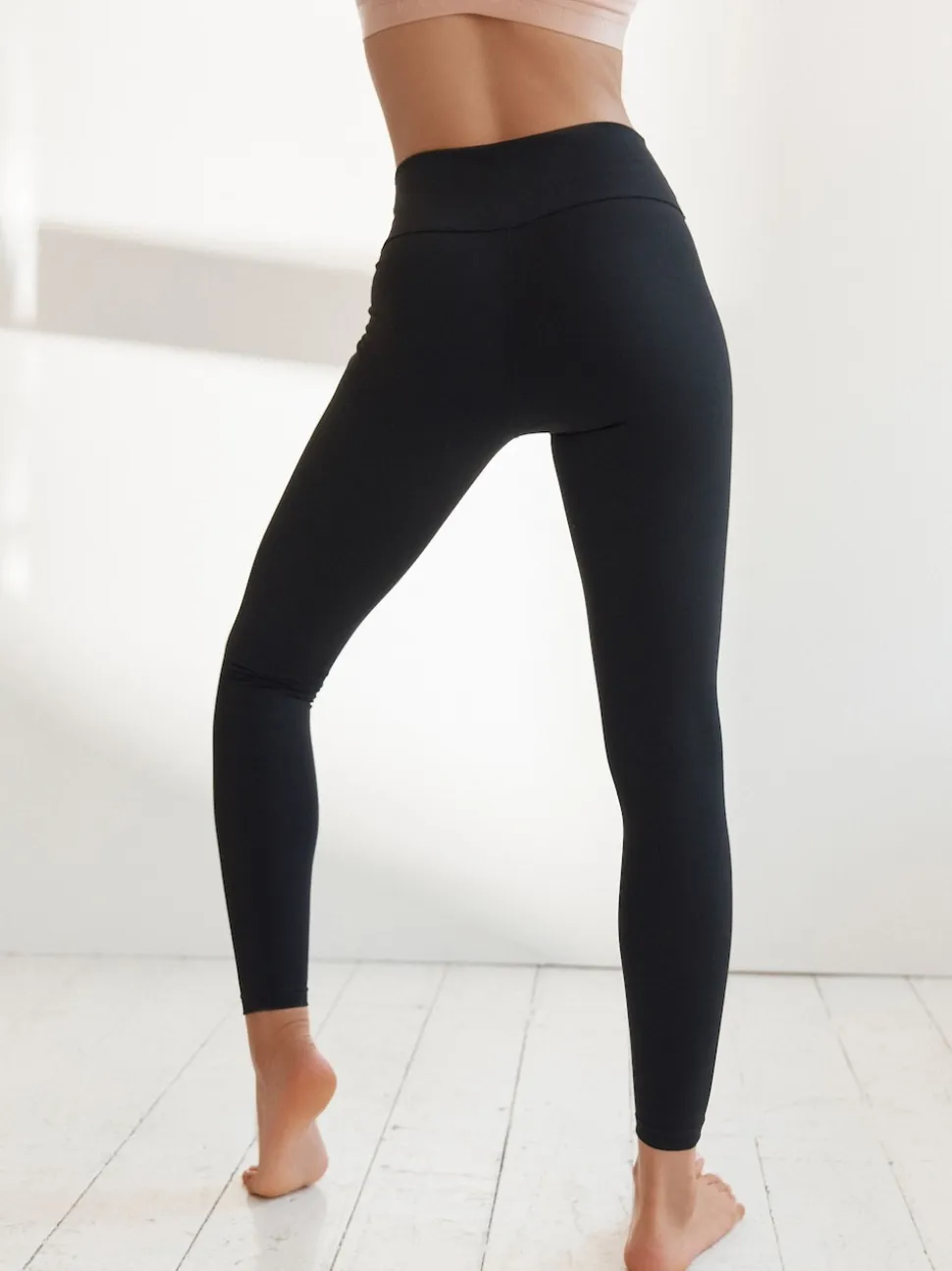 Noir - Legging Sports Dry Tech Tummy Control taille haute