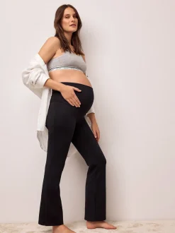 Noir - Leggings de Grossesse Supersoft Dry Tech évasés Yoga Sports