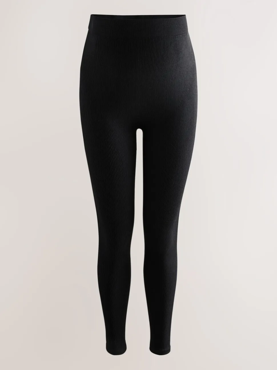Noir - Leggings de maternité côtelés sans couture