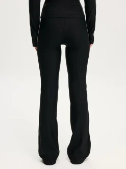 Noir - Leggings évasés doublés de polaire Cotton On