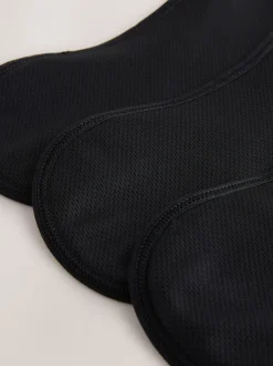 Noir - Liners de période d’écoulement léger Slips avec sac de lavage 3 Lot