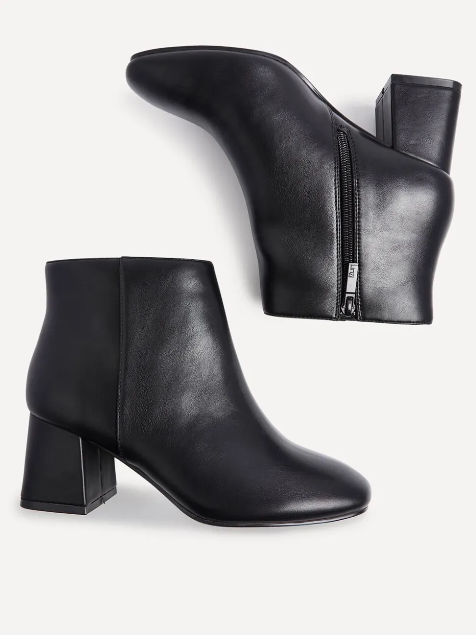 Noir - Linzi Alba Coupe large Block Heeled Ankle Bottes