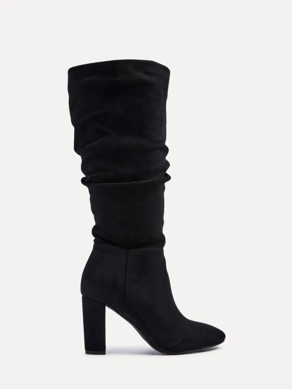 Noir - Linzi Aura - Bottes à talons hauts froncés et à talons hauts