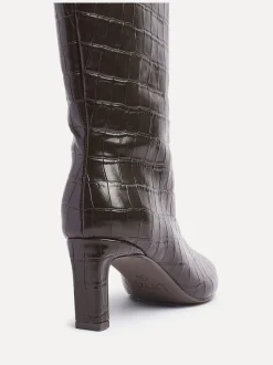 Noir - Linzi Bottes hautes à talon carré Uptown