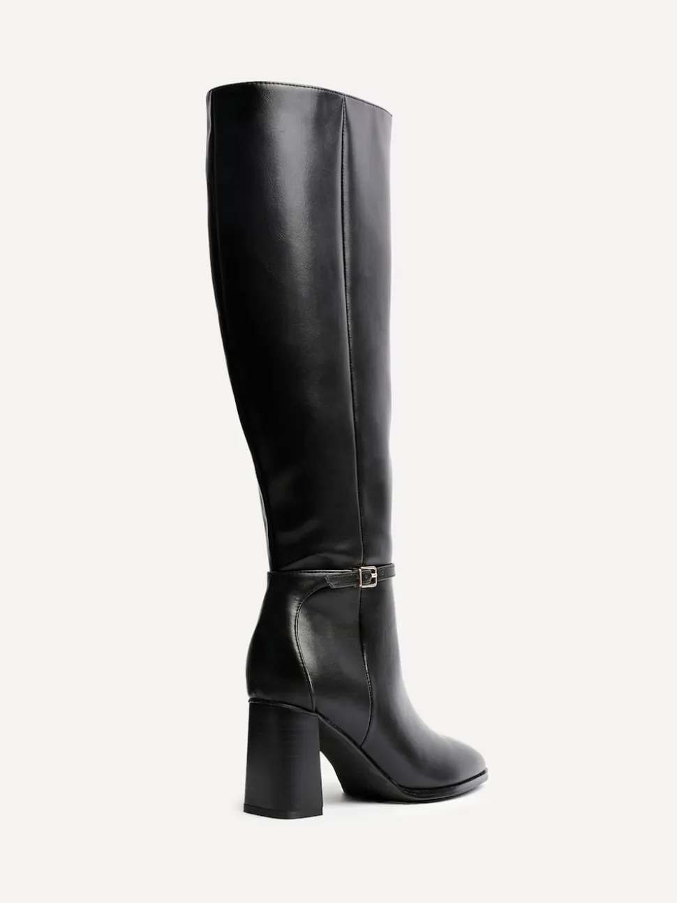 Noir - Linzi Bottes Midtown à talon carré avec boucle