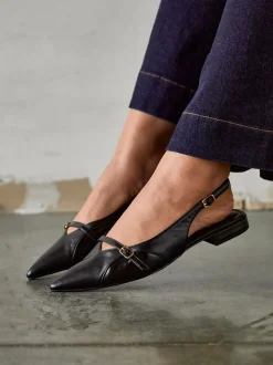 Noir - Linzi Chaussures de ballet à bout pointu Prague avec boucle