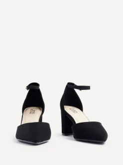 Noir - Linzi Davina Coupe large Closed Back Court Block Chaussures