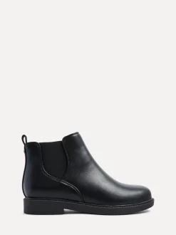 Noir - Linzi Fauna Coupe large Chelsea Bottes avec panneau latéral extensible