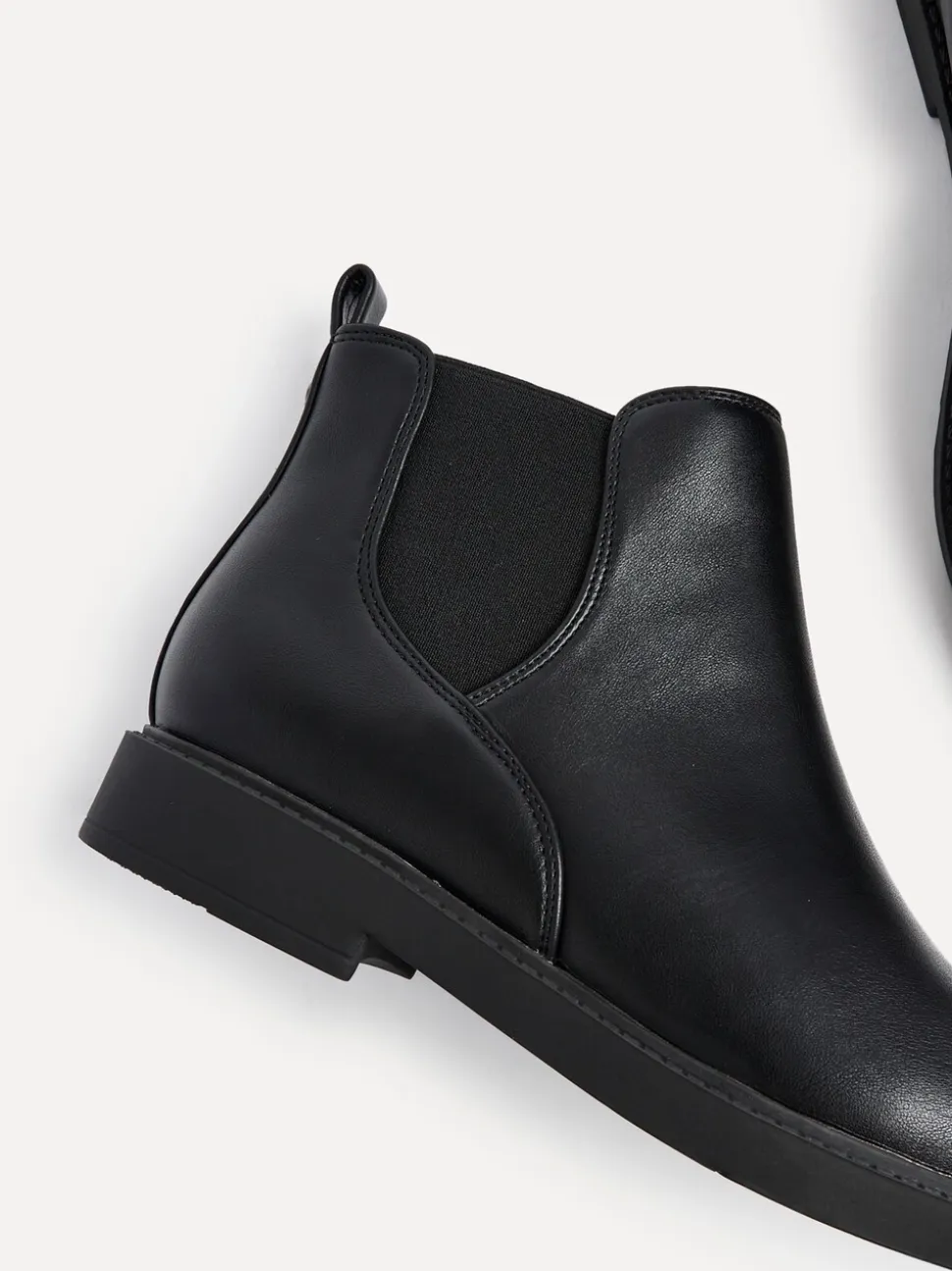 Noir - Linzi Fauna Coupe large Chelsea Bottes avec panneau latéral extensible