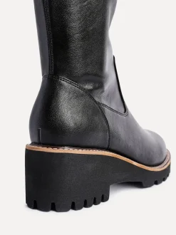Noir - Linzi résistantes aux bottes compensées hautes stretch