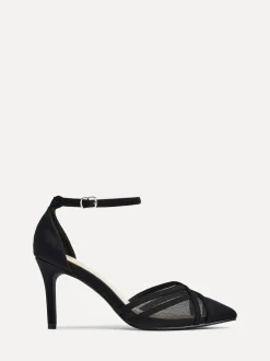 Noir - Linzi Siobhan Mesh Closed Back Escarpins et talons