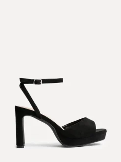 Noir - Linzi talons blocs de plateforme Diva