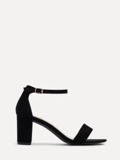 Noir - Linzi talons carrés à bout ouvert Franki
