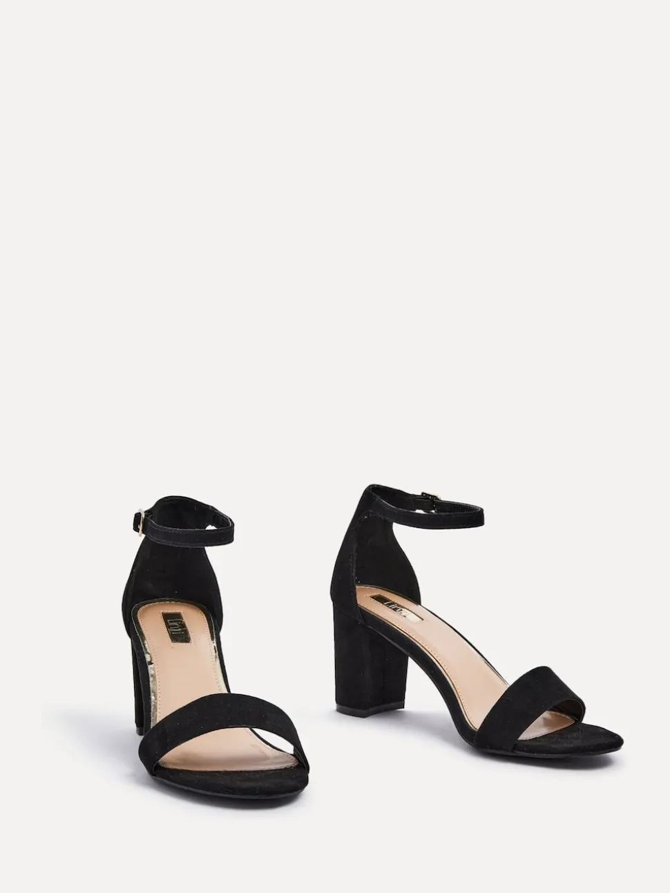 Noir - Linzi talons carrés à bout ouvert Franki