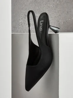 Noir - Linzi talons Izzie Coupe large à bride arrière
