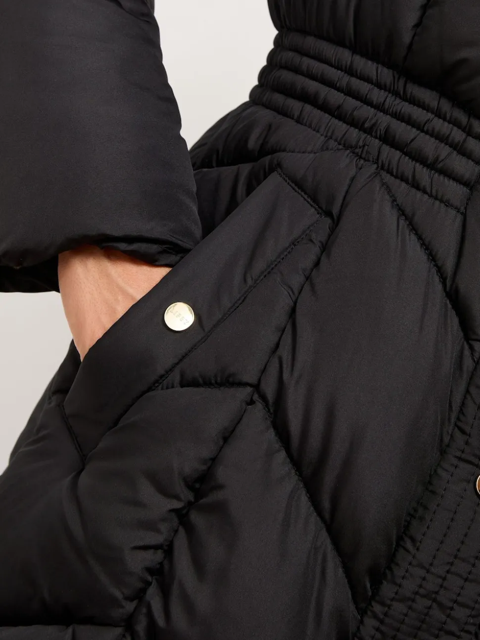 Noir - Lipsy Manteau long matelassé double couche