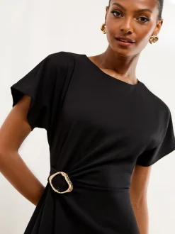 Noir - Lipsy Robe mini patineuse avec détail matériel